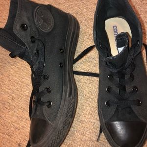 All Black Hightop Converse All Star